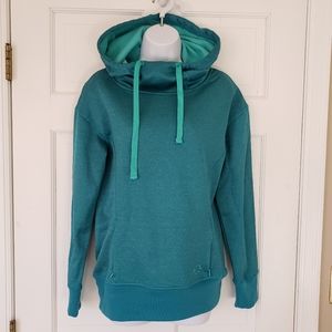 Teal Cowl Neck Hoodie